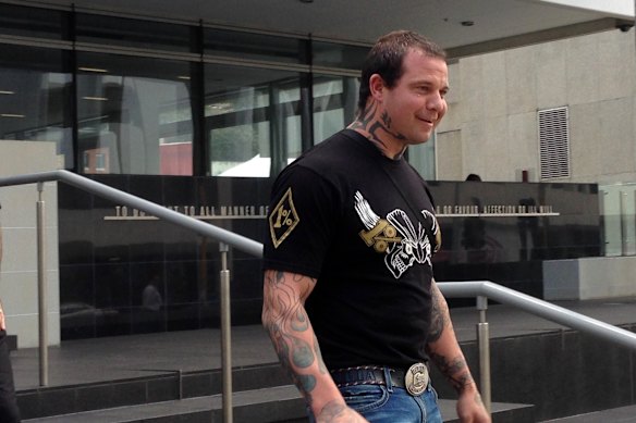 David Pye leaves court during an appearance in 2013.