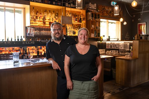 Nicole and Ben Carwyn in their High Street premises.