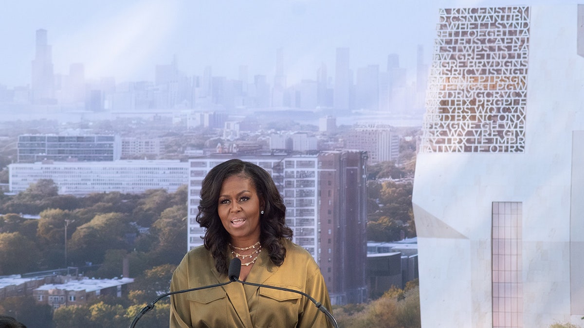 Former First Lady Michelle Obama speaks in Chicago