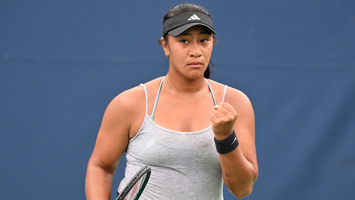 Destanee Aiava in a US Open qualifier