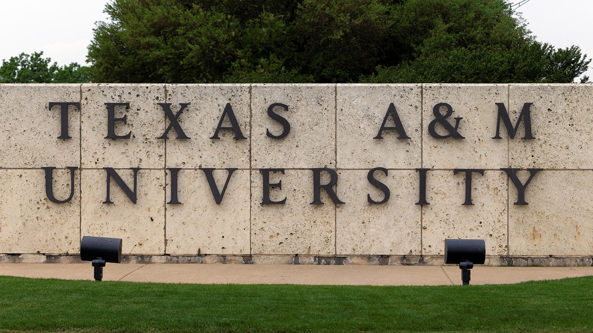 Texas A&M University sign