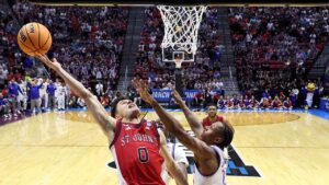 St John’s sends Kansas packing with dramatic buzzer-beating layup in NCAA Tournament