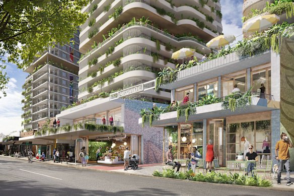 An artist’s impression released by Brisbane City Council to promote the Wynnum Suburban Renewal Precinct Plan.