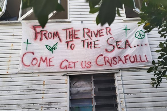 Dorothy Day House in Greenslopes was searched by police on Friday morning. 