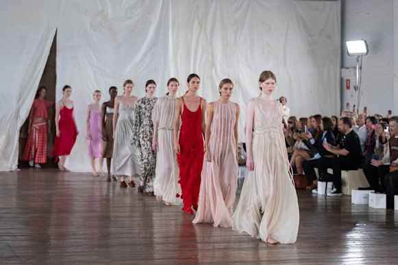 Lee Mathews designs at Australian Fashion Week last year.