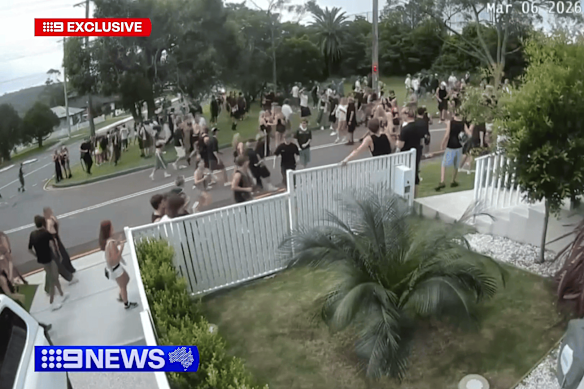 About 500 teenagers gatecrashed a 16-year-old girl’s birthday party in Sydney’s south on Friday night.
