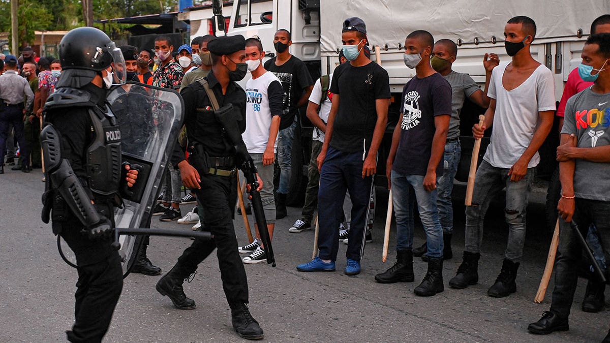 riot police in cuba