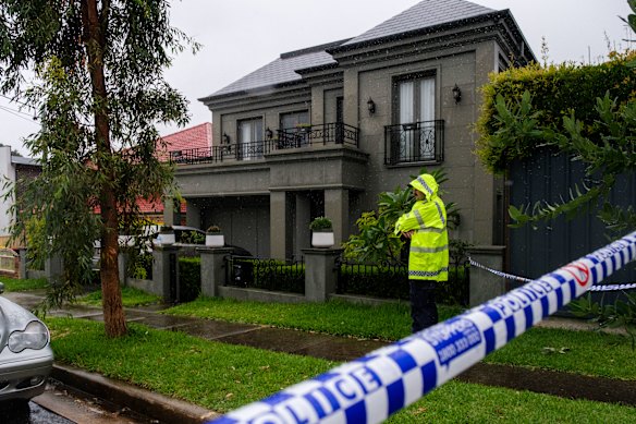 A home on Spring Street, Concord, where a man in his 30s was fatally stabbed.