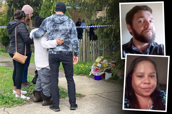 Peter Damjanovic (inset, top) murdered his ex-partner and mother of his two children, Tiffany Woodley (inset, bottom).