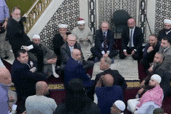 More heckling inside the mosque today.