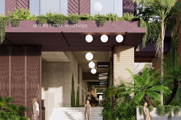 Renders of the development show the name “Arklife Little Constance” above the entrance. 