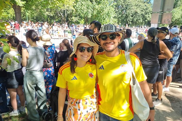 Jacqueline Luty and Rafael Lopez Buelvas were big fans of the Colombian performers at the Moomba Parade.