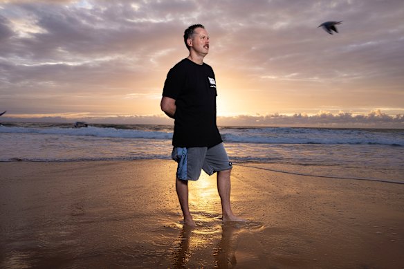 Alex Preston has been wary of surfing at Dee Why since his interaction with a suspected bull shark. 