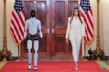 Melania Trump welcomes humanoid robot to the White House