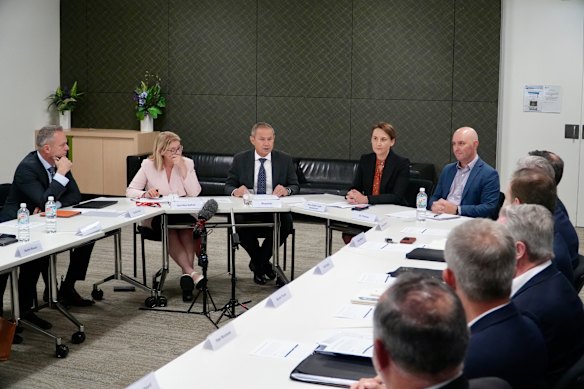 Attendees at WA Premier Roger Cook’s fuel roundtable on Wednesday.