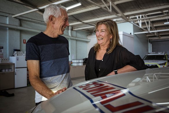 Cardiac arrest survivor Marita Hook  with friend Glenn Miles, who helped save her life by beginning CPR on the floor of a Cheltenham pub.