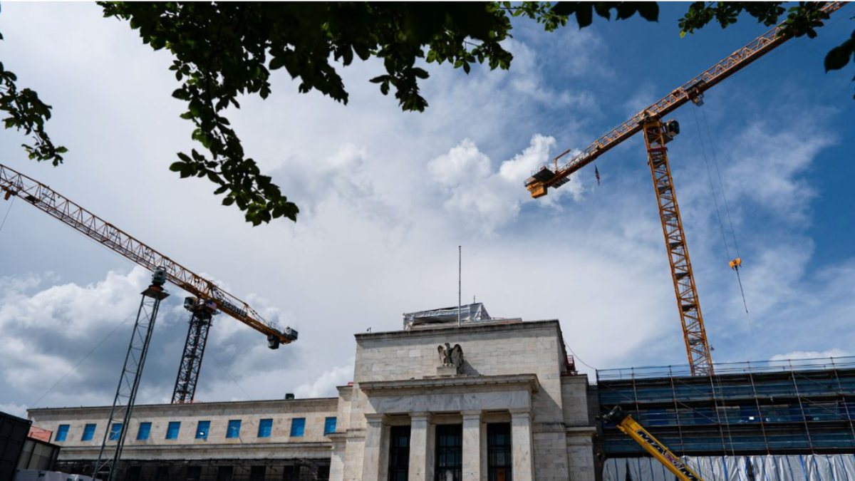 A view of the Federal Reserve headquarters under construction in Washington, DC.