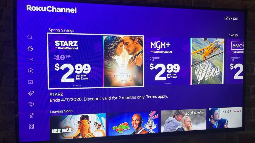 Snag AMC Plus, MGM Plus or Starz for $3 Per Month on the Roku Channel