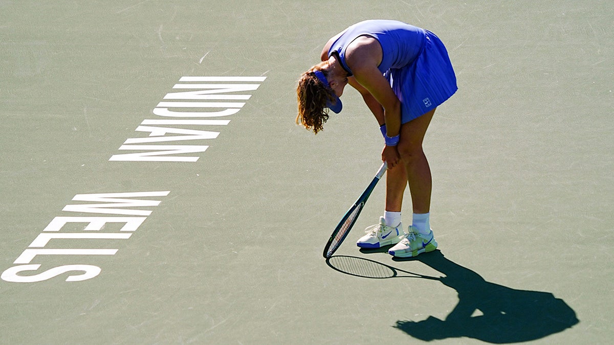 Mirra Andreeva reacts