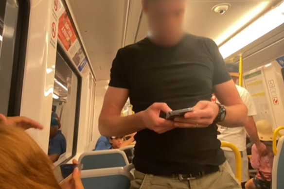 The officer appeared to restrain the girl until the video finished, and asked the details of the girl filming.