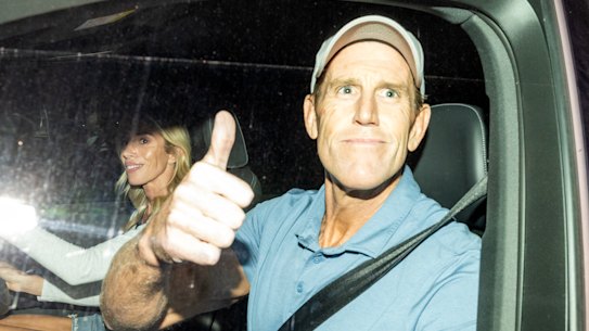 Ben Roberts Smith departs Silverwater Correctional Facility in Sydney.