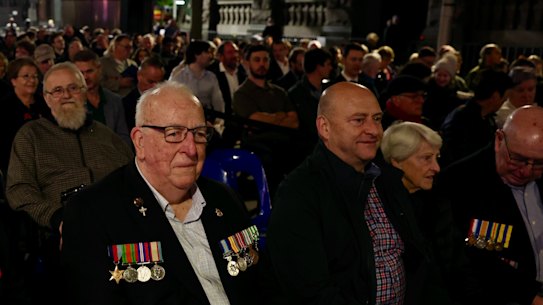 NSW Premier Chris Minns read a poem during the service.