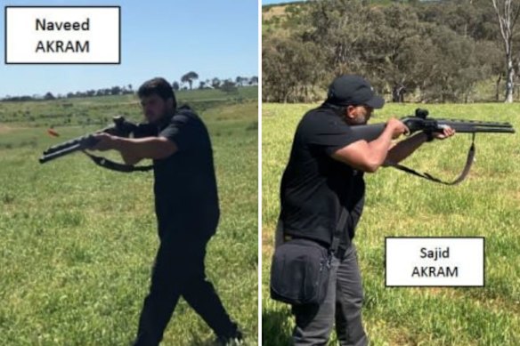 Bondi Beach shooters Naveed and Sajid Akram. 
