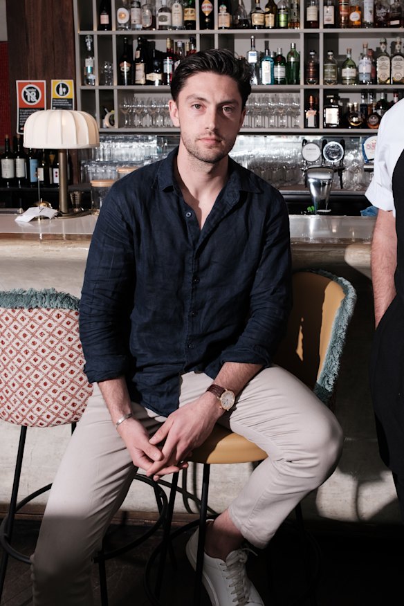 Daniel Drakopoulos at his family’s restaurant, Ventuno.