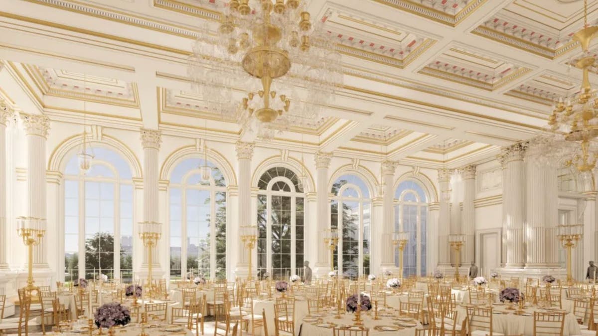 A rendering of the new White House ballroom.