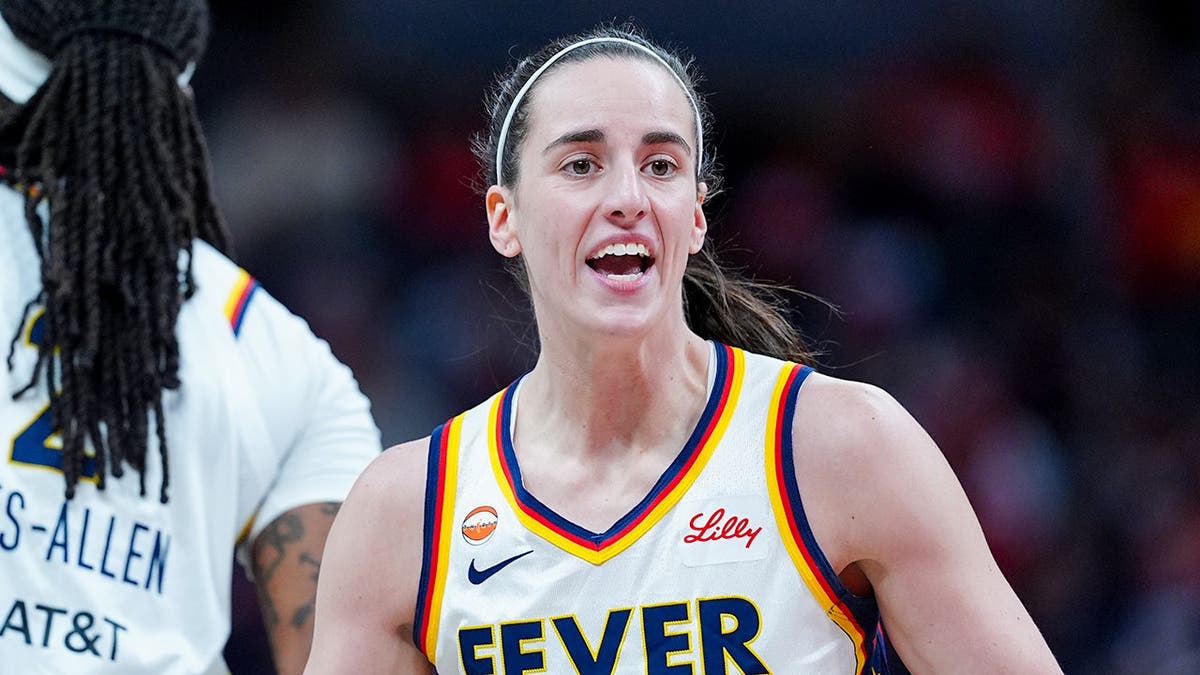 Indiana Fever guard Caitlin Clark questions delay of game call during basketball game