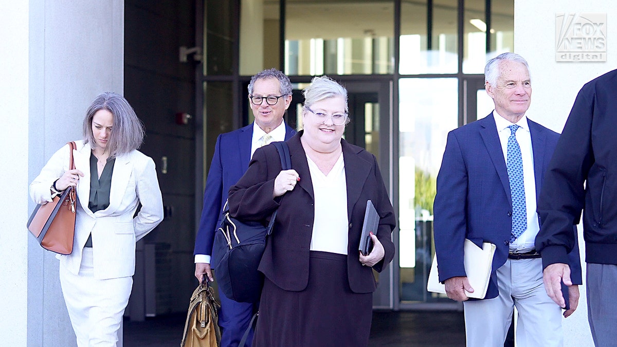 Kathryn Nester exiting Utah County District Court in Provo