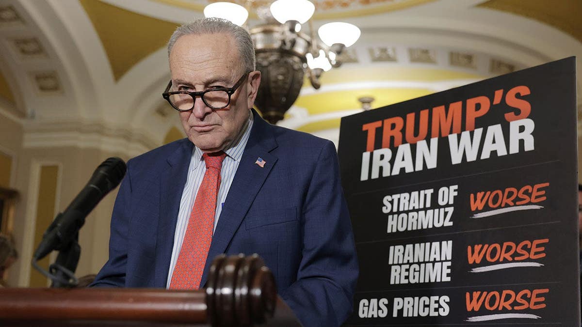 U.S. Senate Minority Leader Chuck Schumer speaking at a news conference in Washington, D.C.