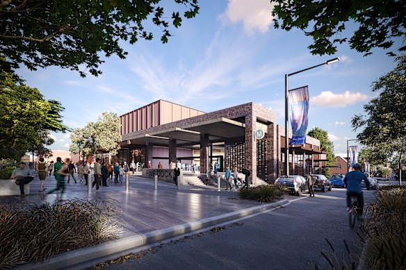 The planned Five Dock metro station.