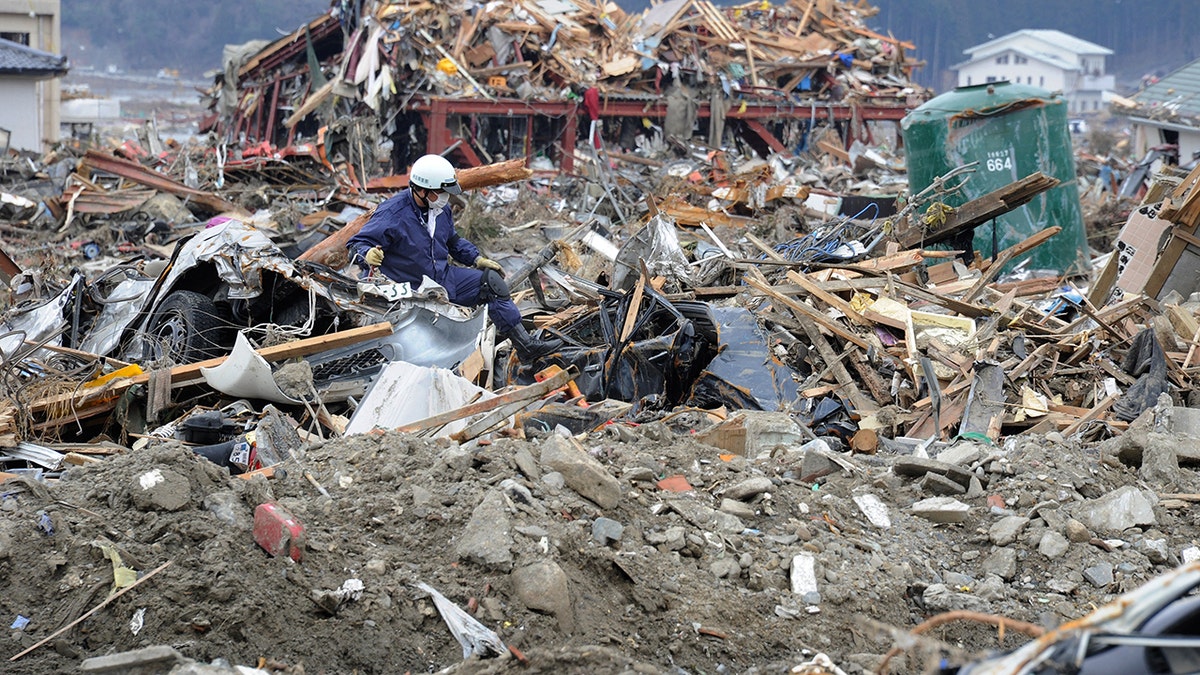 Wreckage in Japan after earthquake and tsunami