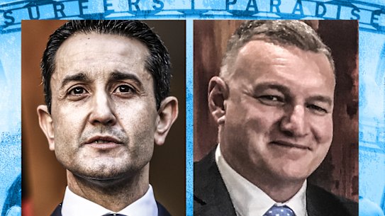 Queensland Premier David Crisafulli and former senior public servant Michael De’Ath.