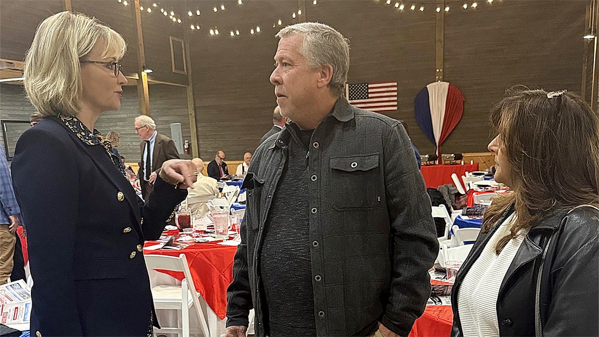 Republican congressional candidate Laurie Buckhout talking to voters in Bath, North Carolina