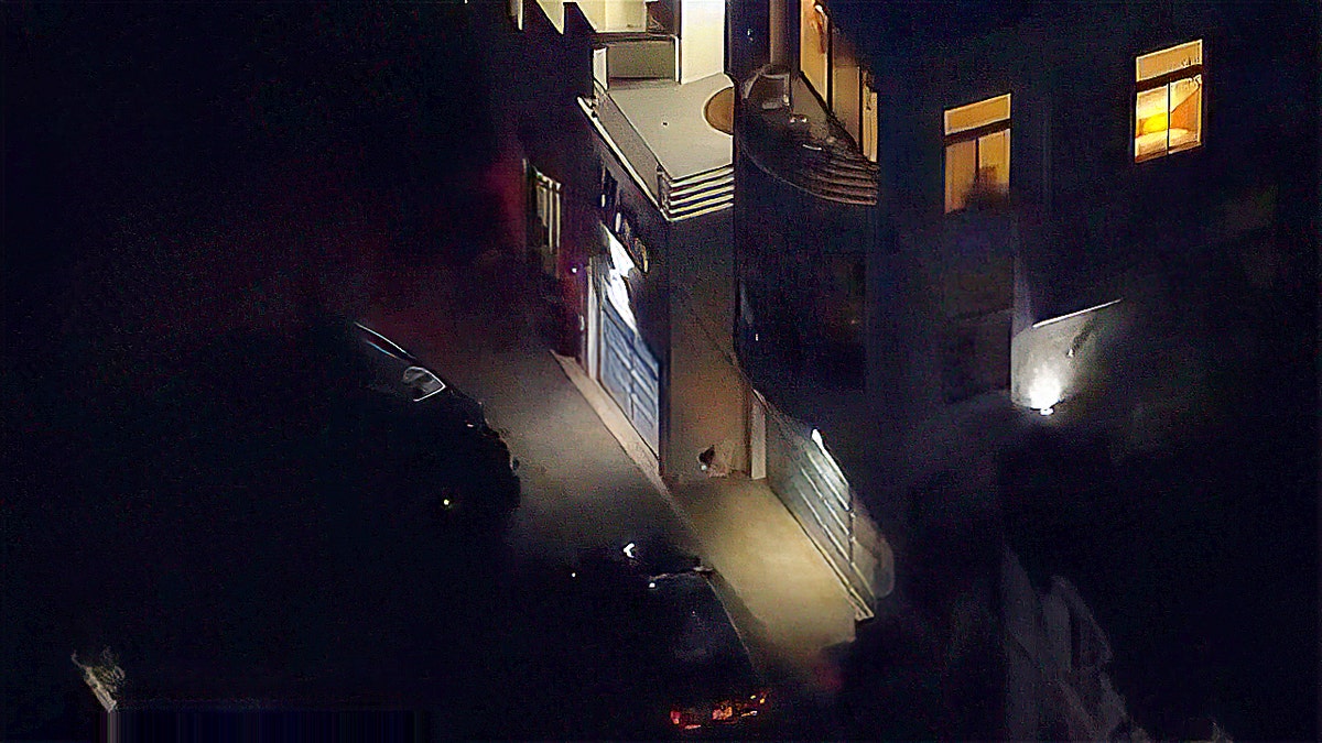 A Los Angeles homeowner firing a gun outside a house in Studio City