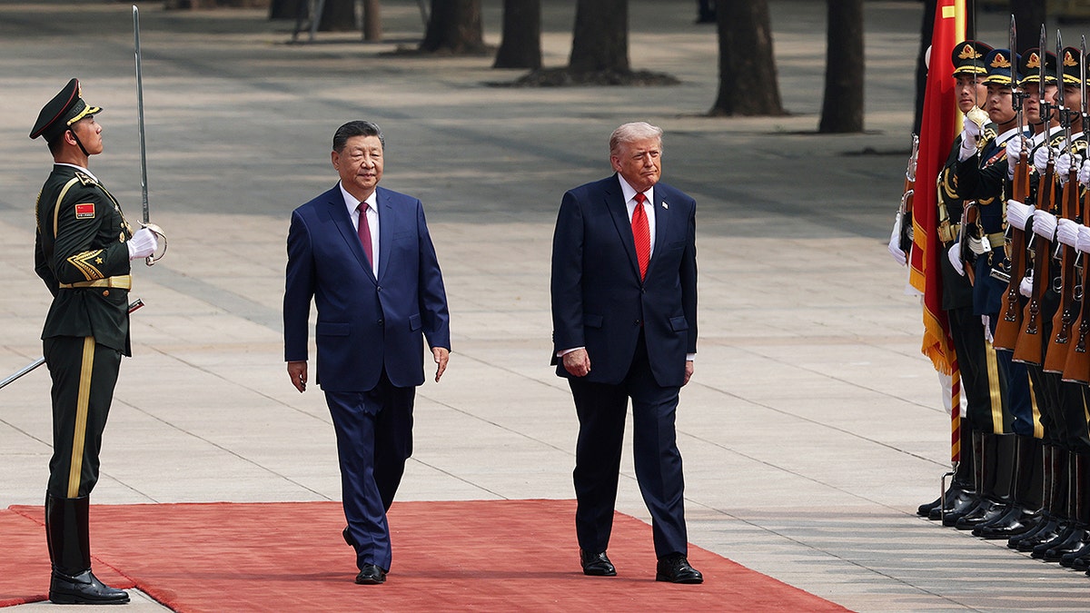 Ceremony as Trump and China's President Xi Jinping begin bilateral meetings