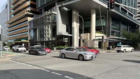 Bus hits pedestrian in CBD, man fighting for life