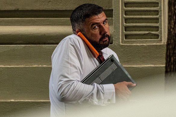 John Crawford arrives at the Independent Commission Against Corruption on Tuesday.