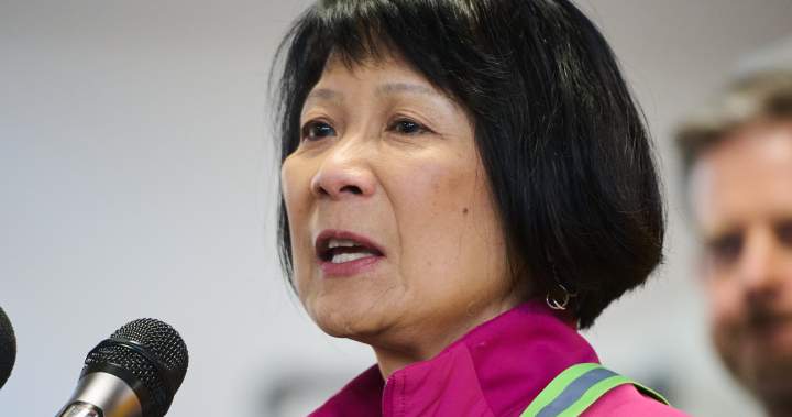 Incumbent Toronto Mayor Olivia Chow launching re-election bid