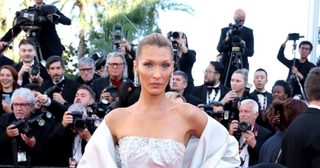 Bella Hadid Makes Rare Red Carpet Appearance at 2026 Cannes Film Festival in Elegant Look