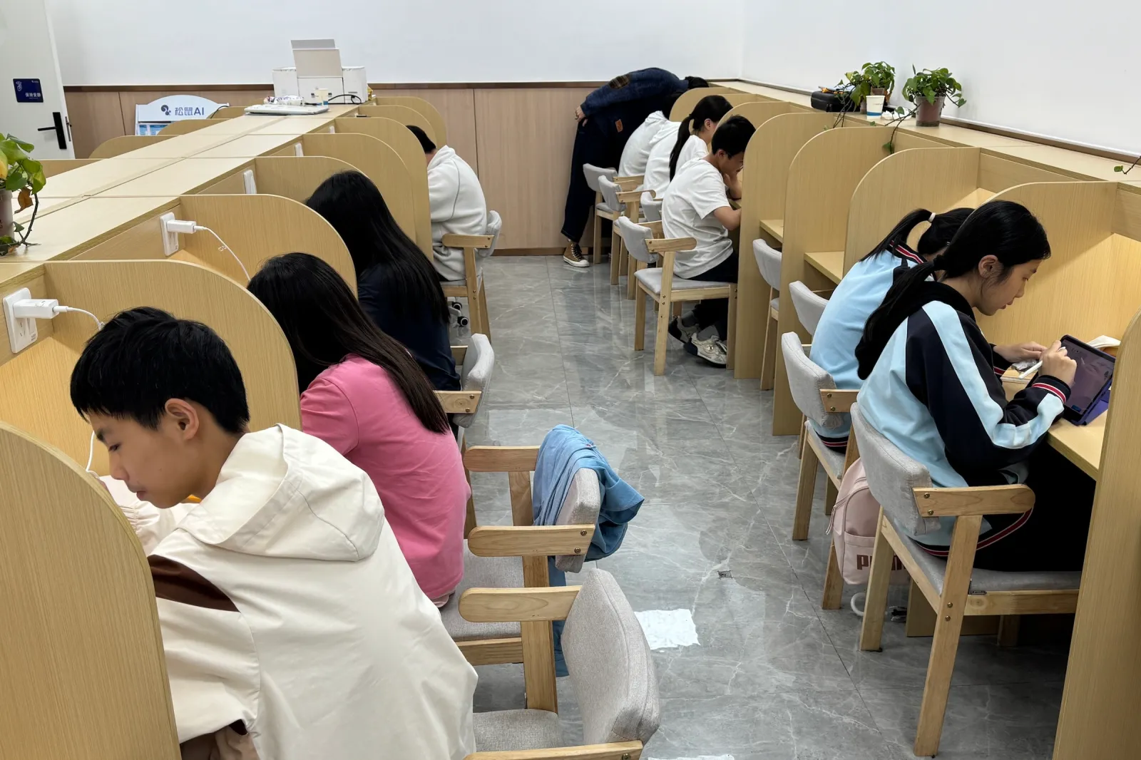 Students learn at Squirrel Ai education center in Hangzhou, China on April 29, 2026