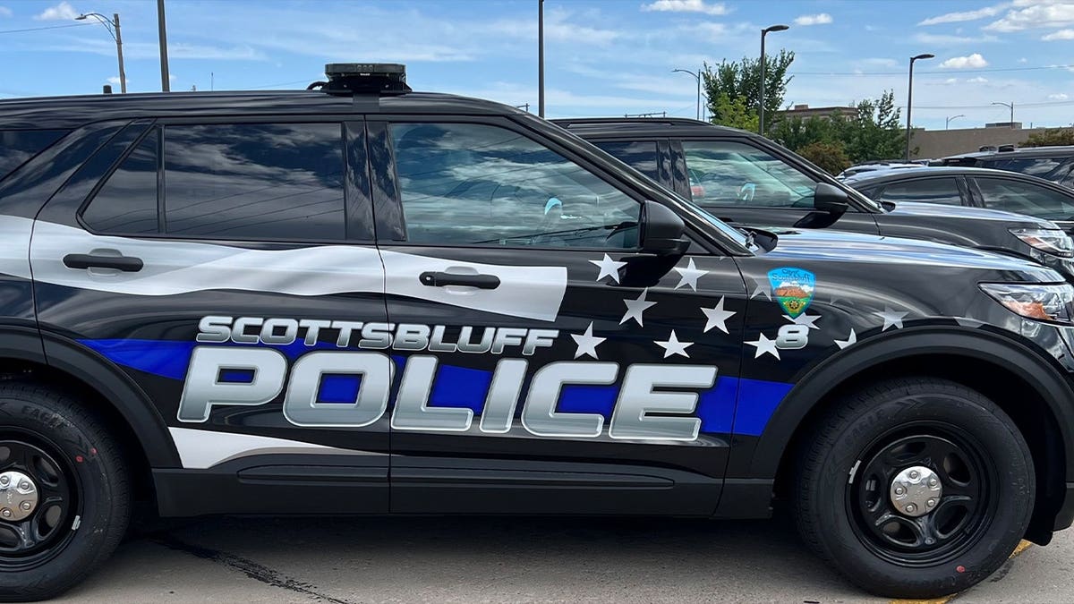 Side of parked police cruiser