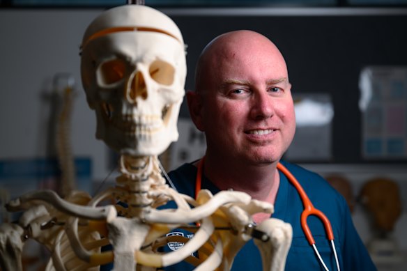 Dad-of-three Peter Robertson gave up a career in the utilities and rail industry to become a doctor.