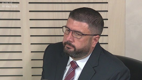 John Crawford gives evidence on day six of the public inquiry in Operation Navarra.