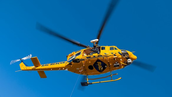 WA emergency RAC rescue helicopter.