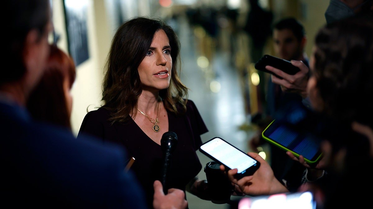 U.S. Rep. Nancy Mace arriving for a House Republican caucus meeting at the U.S. Capitol
