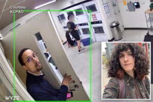 Chilling video shows accused killer stalking college student minutes before laundry room murder