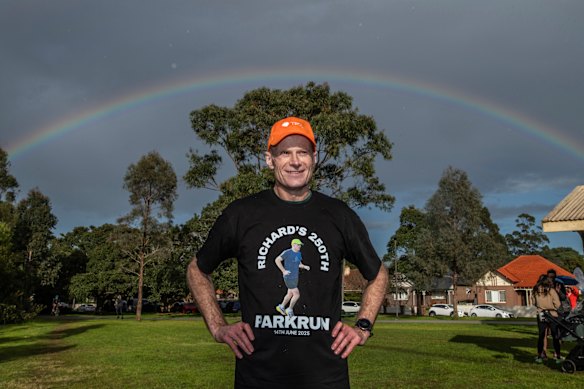 Professor Richard Scolyer completed his 250th Parkrun in Sydney’s inner west last June.